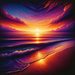 Majestic Ocean Sunset Painting By Diamonds Kit