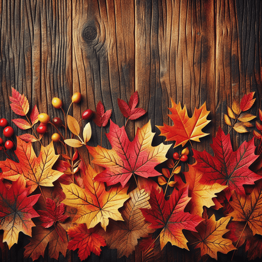 Rustic Autumn Leaves Painting Diamond Kit