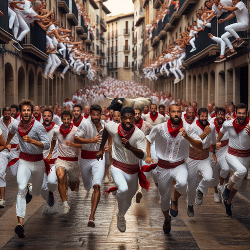 San Fermin Running Of The Bulls - Spain Painting By Diamonds Kit