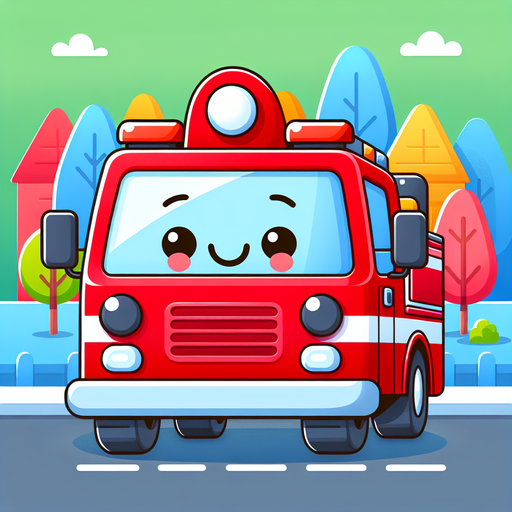 Charming Firetruck Painting Diamond Kit