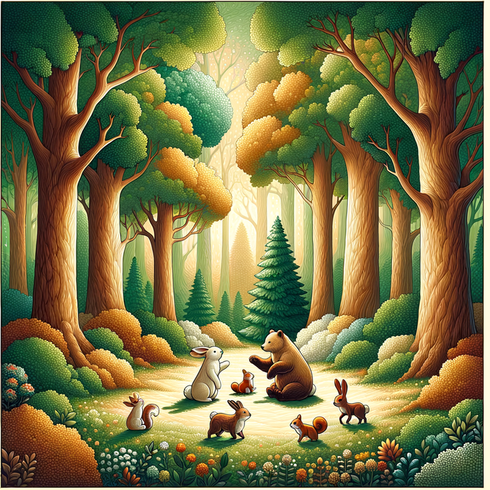 Adorable Forest Friends Painting Diamond Kit