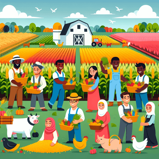 Friendly Farm Harvest Painting By Diamonds Kit