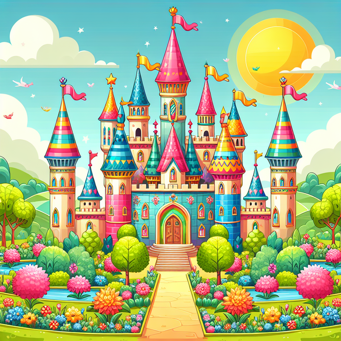 Joyful Fairy Tale Castle Painting Diamond Kit