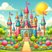 Joyful Fairy Tale Castle Painting Diamond Kit