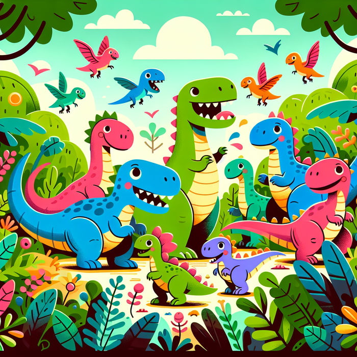 Delightful Dinosaur Den Diamonded Painting Kits