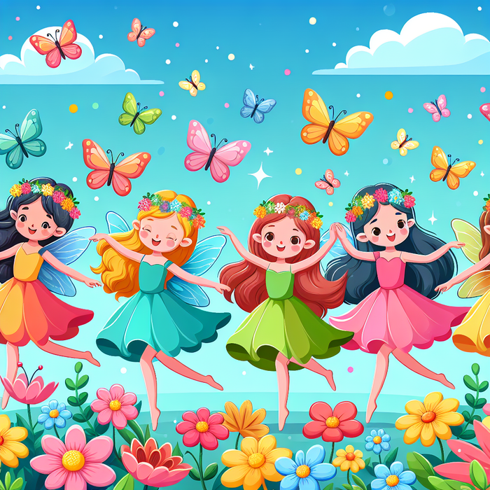 Charming Fairies In The Garden Painting Diamond Kit