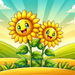 Bright Sunflower Friends Diamond Painting