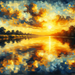 Sunset Reflection DIY Paint By Diamonds