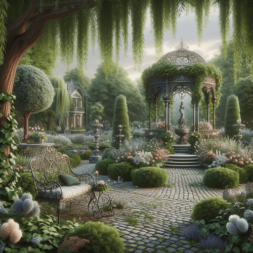Victorian Garden Romance Painting Diamond Kit