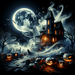 Haunting Halloween Scene Paint By Diamonds Kits