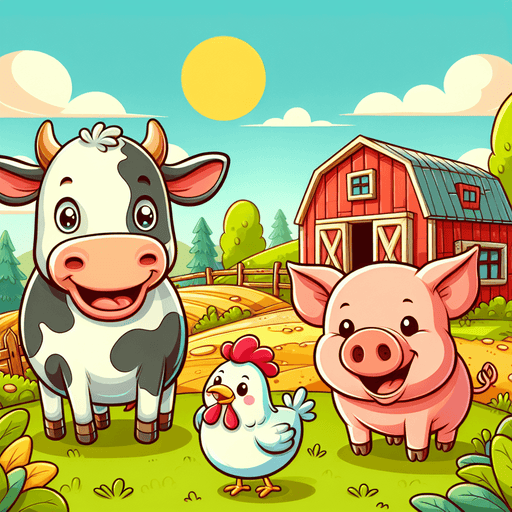 Colorful Farm Friends Paint By Diamonds Art