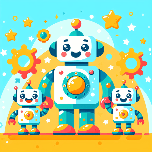 Joyful Robot Family Paint By Diamonds Art