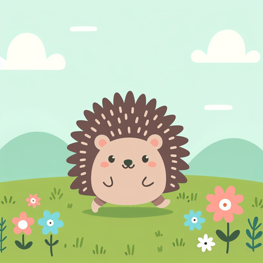 Happy Hedgehog Stroll DIY Paint By Diamonds