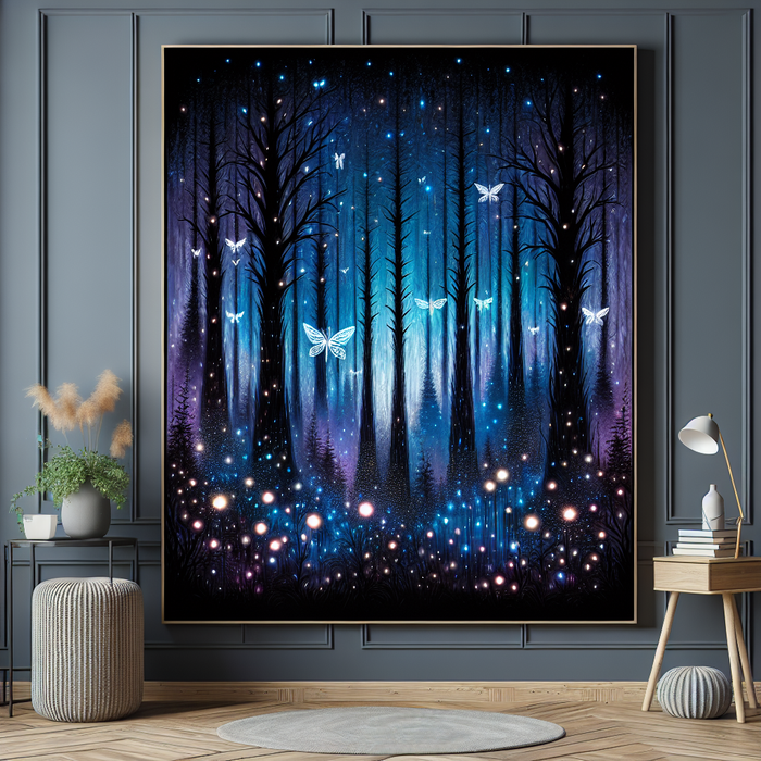 Mysterious Night Forest Paint By Diamonds