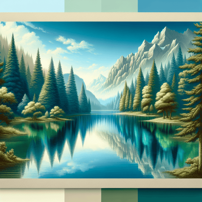 Serene Lake Reflections Painting By Diamonds Kit