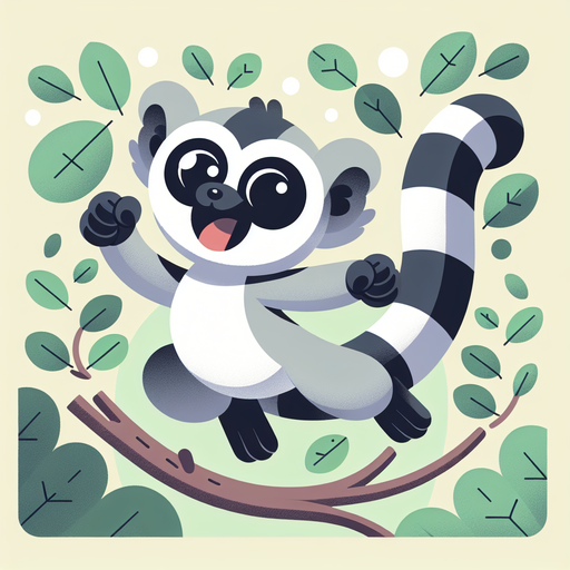 Lively Lemur Leap DIY Paint By Diamonds