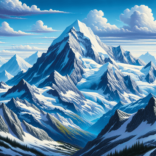 Majestic Alpine Vista Paint By Color