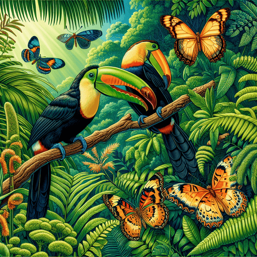 Tropical Rainforest Exploration Diamonded Painting Kits