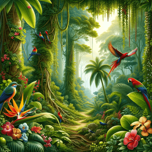 Jungle Paradise Paint By Diamonds Kits