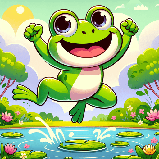 Frolicsome Frog Painting By Diamonds Kit