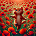 Whimsical Red Cat Adventure Paint By Diamonds