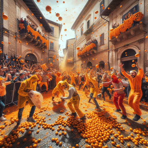 The Battle Of The Oranges - Ivrea Paint By Diamonds Kits