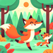 Friendly Forest Fox Frolic DIY Paint By Diamonds