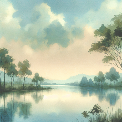 Peaceful Lakeside Afternoon Painting Diamond Kit