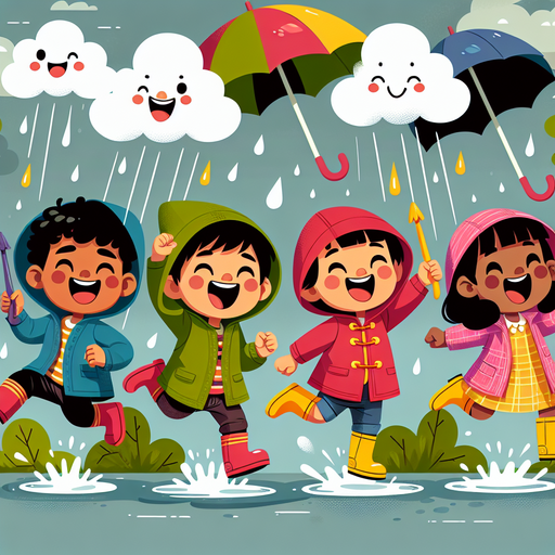 Joyful Rainy Day Friends Paint By Diamonds