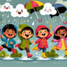 Joyful Rainy Day Friends Paint By Diamonds