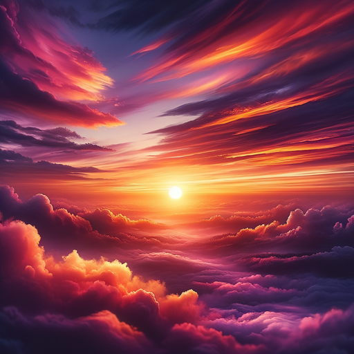 Vibrant Sunset Paint By Color