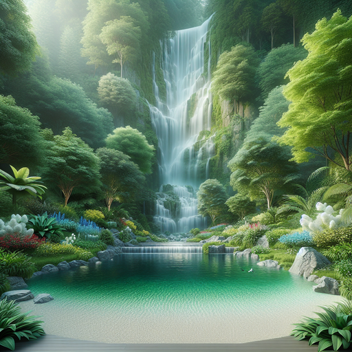 Peaceful Waterfall Retreat Painting By Diamonds Kit