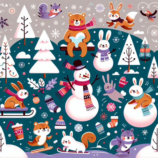 Silly Snow Day Paint By Diamond