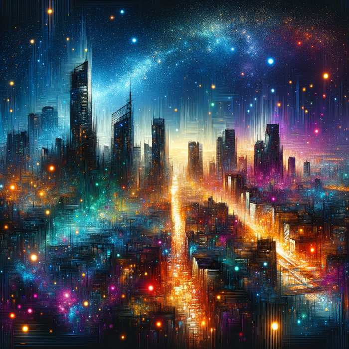 Dazzling City Lights Paint By Color