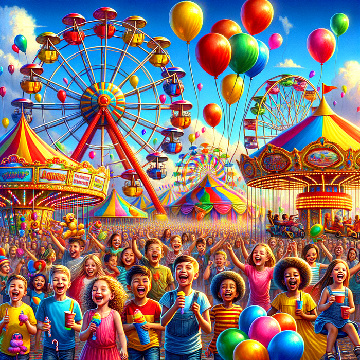 Joyful Carnival Scene Paint By Diamond