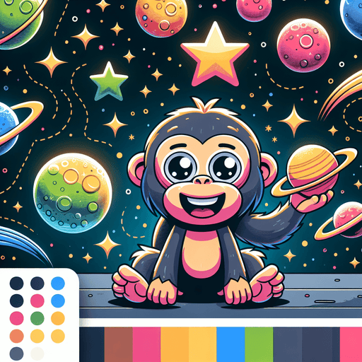 Celestial Chimpanzee Capers Paint By Diamonds