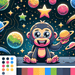 Celestial Chimpanzee Capers Paint By Diamonds