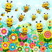 Busy Bees In The Garden Paint By Diamonds Kits