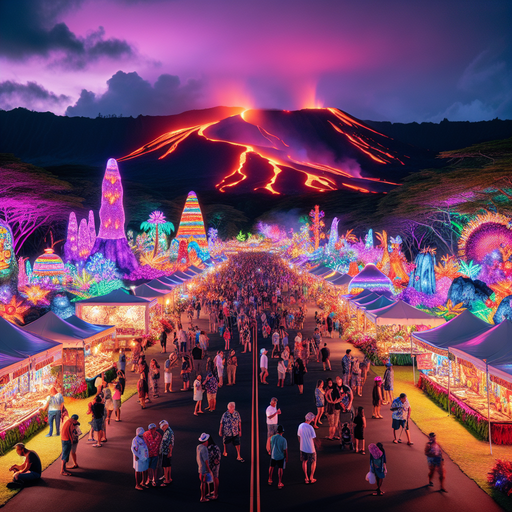 The Pahoa Lava Lights Festival Paint By Diamond