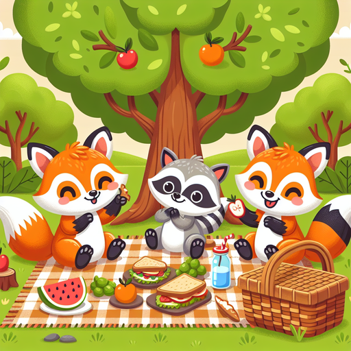 Woodland Friends Picnic Painting By Diamonds Kit