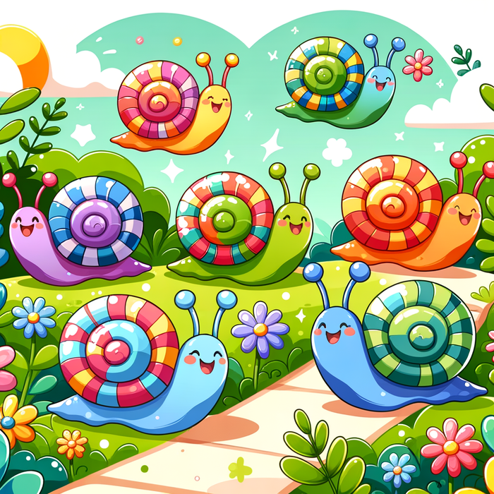 Sunshine Snails Paint By Color