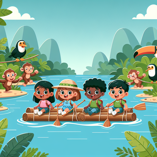 Jungle River Adventure Painting Diamond Kit