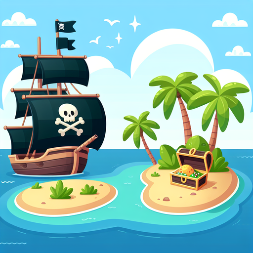 Pirate Treasure Island DIY Paint By Diamonds