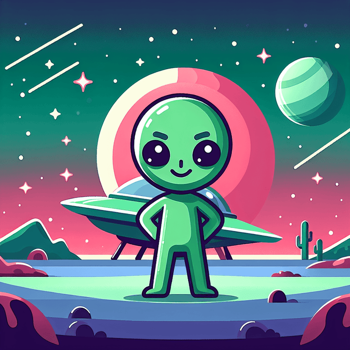 Space Alien Encounter Paint By Color