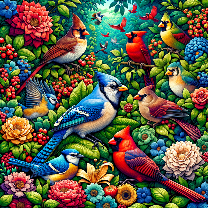 Vibrant Birdwatcher's Paradise Paint By Diamonds Art