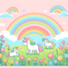 Magical Meadow Of Unicorns Painting By Diamonds Kit