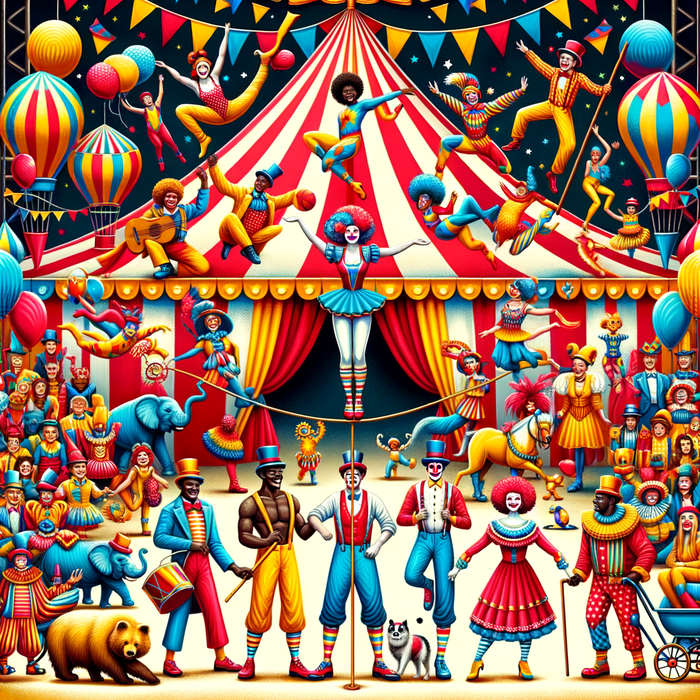 Lively Circus Performance Paint By Diamonds Art