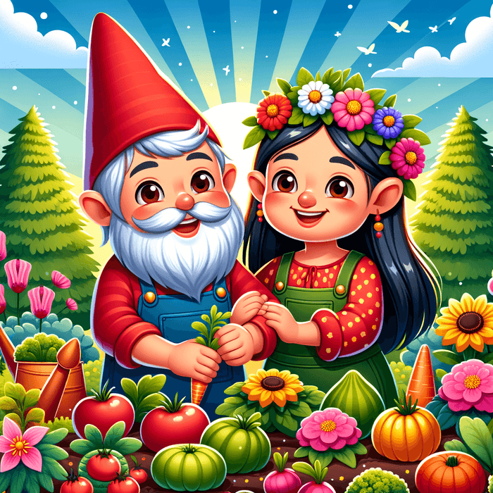 Cheerful Gardening Gnomes Paint By Diamonds Art