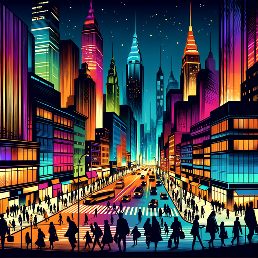 Energetic Cityscape Paint By Diamond