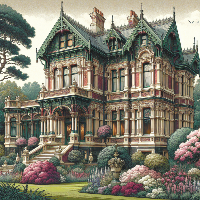 Historical Victorian Mansion Diamond Painting